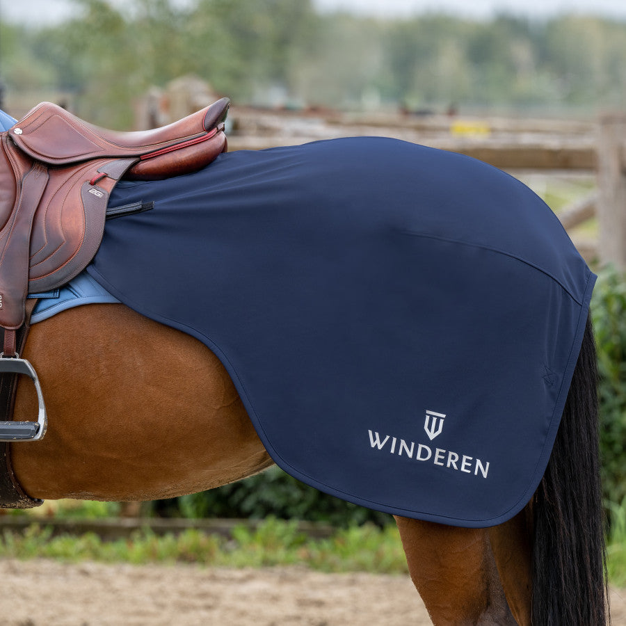 Winderen uitrijdeken softshell Thermo Clear Navy