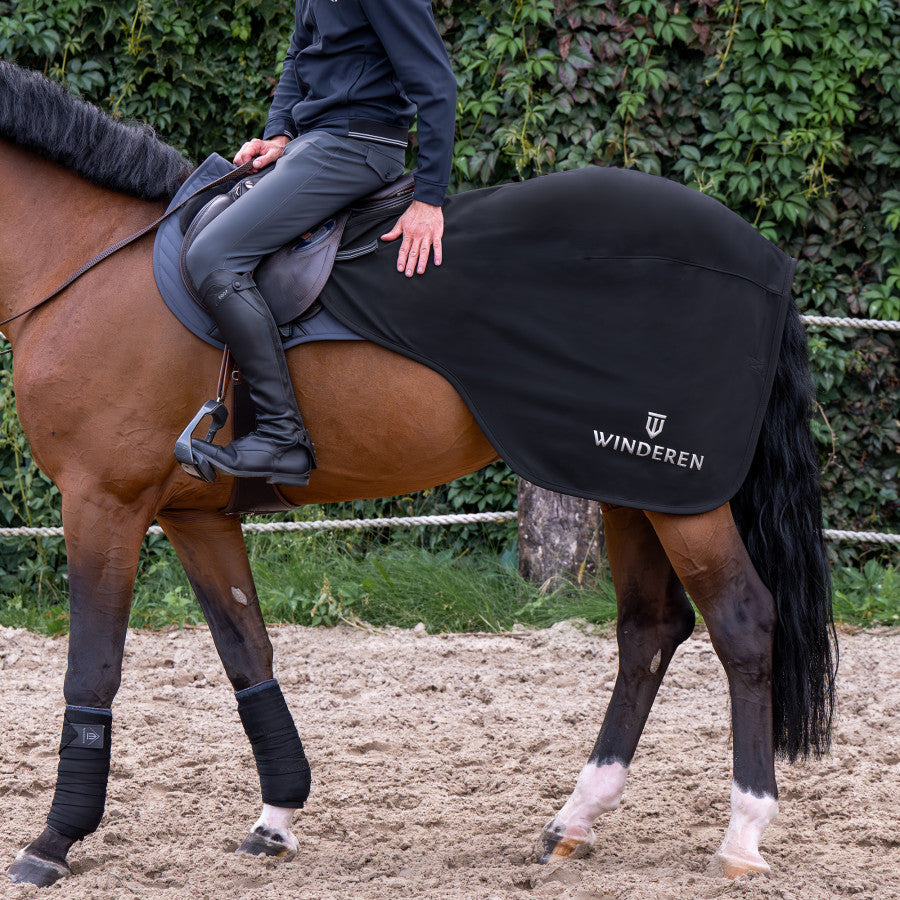 Winderen uitrijdeken softshell Thermo Clear Raven
