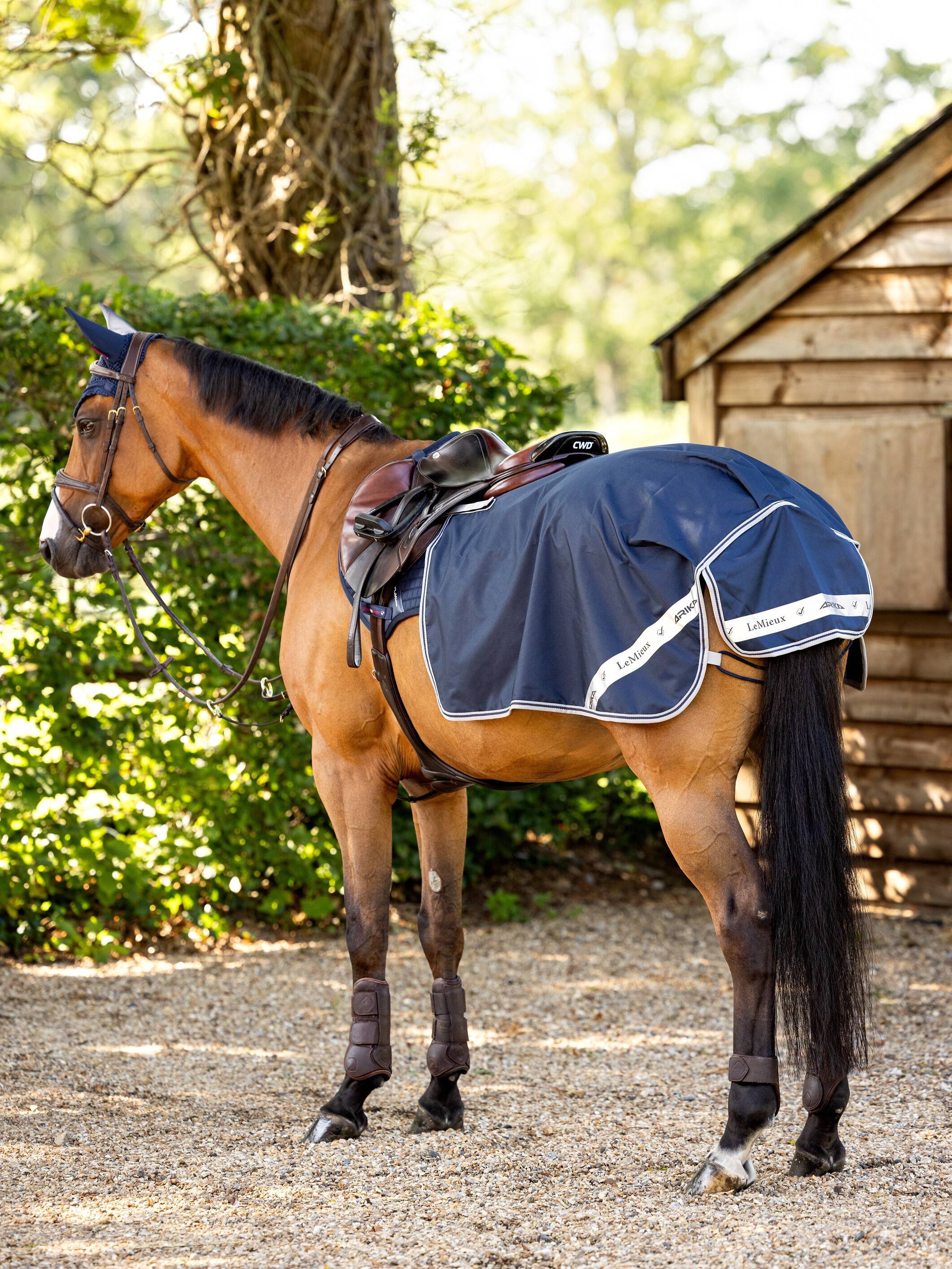 Arika Waterproof Quarter Sheet Navy