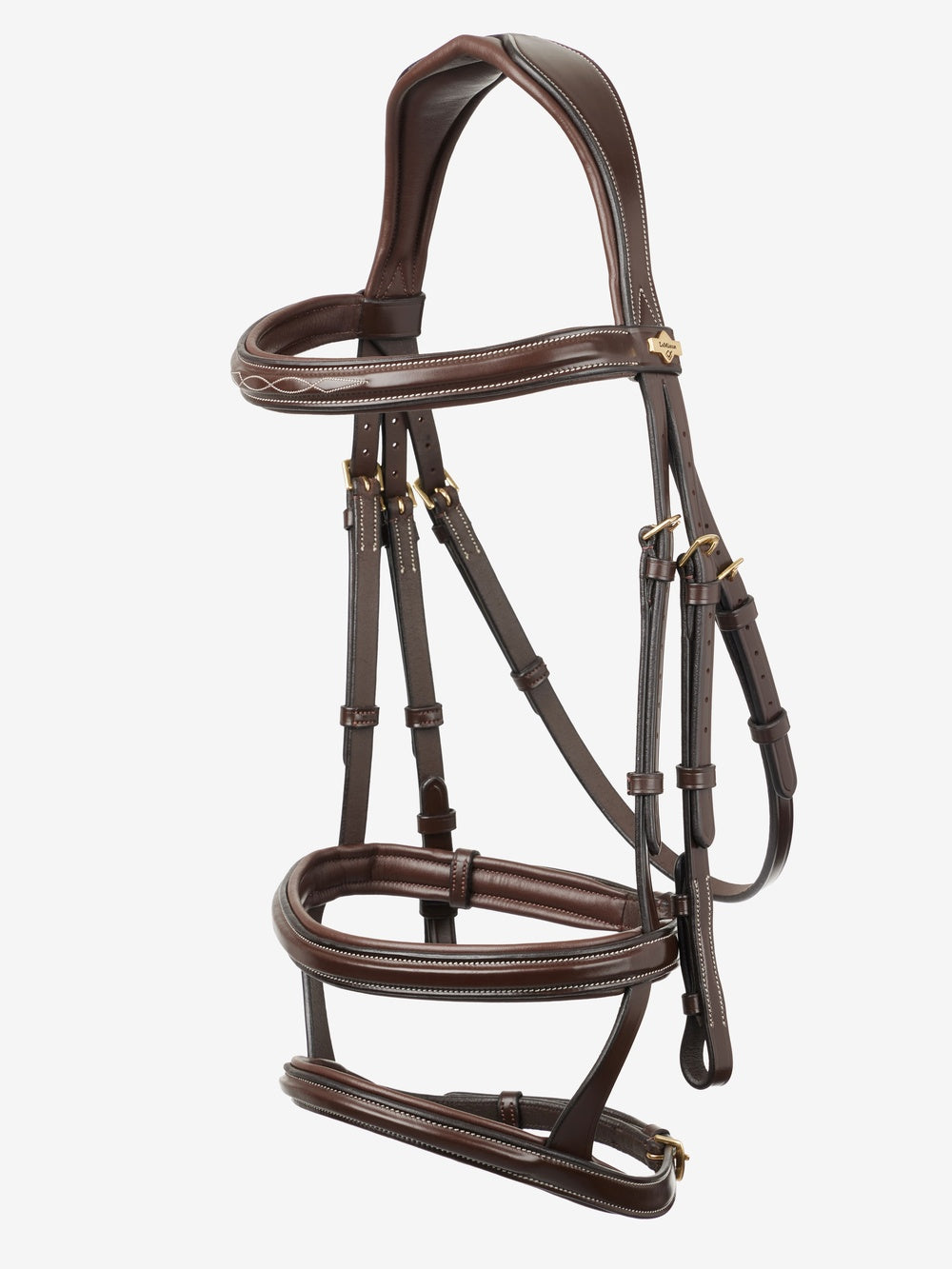 Kudos Double Neusriem Hoofdstel Havana/Brass