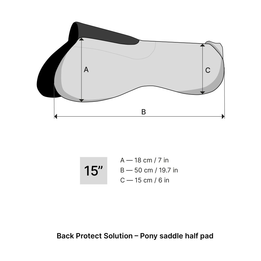 Winderen zadelonderlegger Pony Slim 10mm