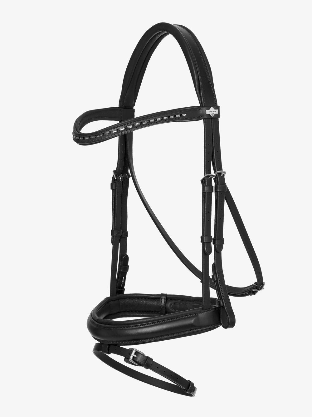 Arika Dressage Hoofdstel Zwart/Zilver